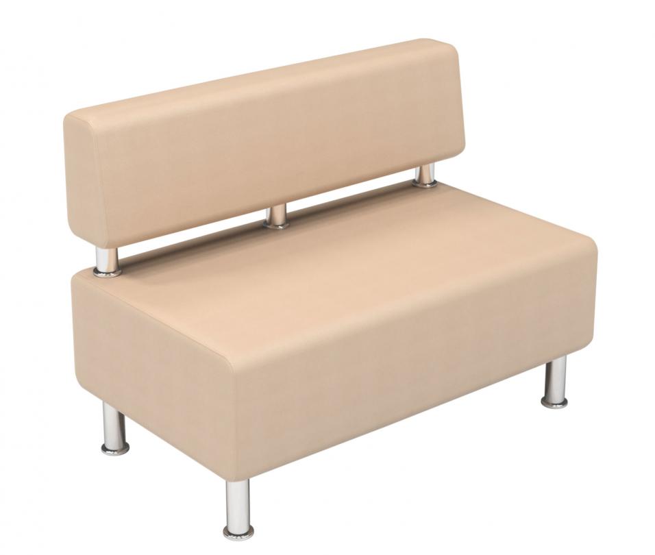 Диван офісний 2-місний (шкірозамінник), 1100х650х800 мм ("ЛЕОНТЕК") (59697)